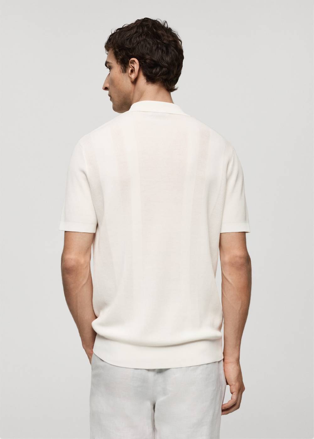 Mango Rippstrick-Poloshirt Bis zu 50% Rabatt
