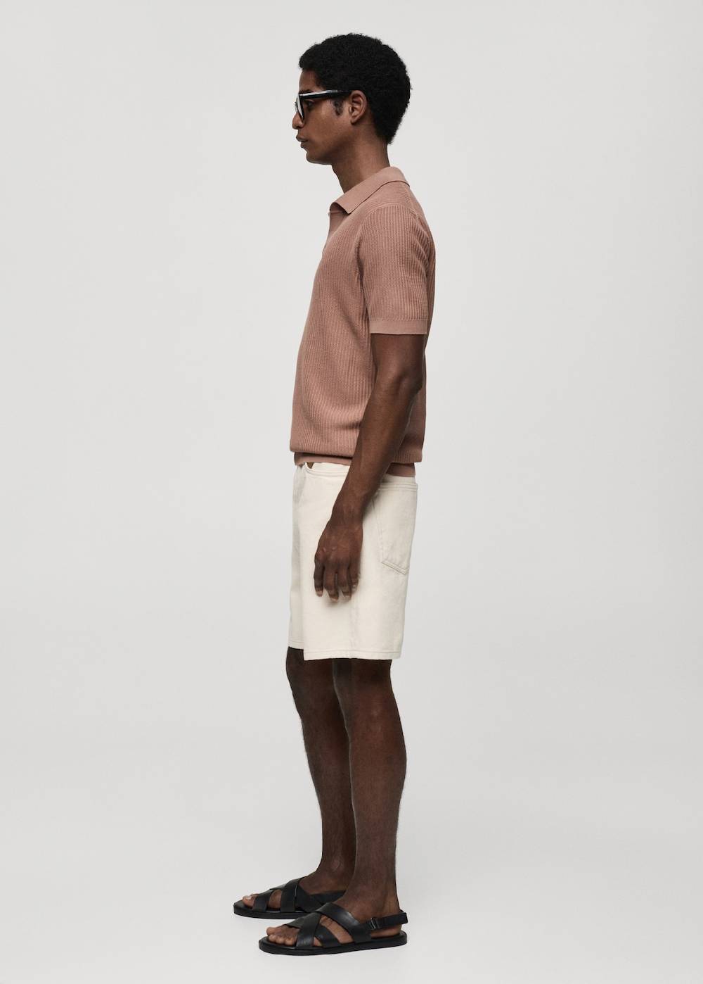 Mango Geripptes Strick-Poloshirt aus Baumwolle Bis zu 55% Rabatt