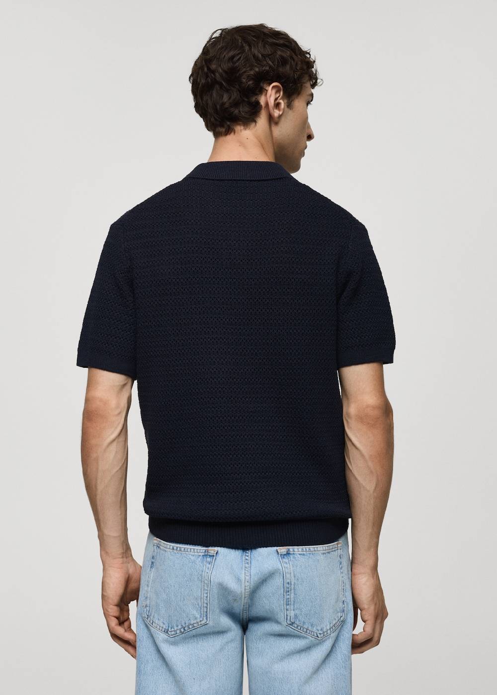 Mango Strickpoloshirt in Flecht-Optik Nur noch ein Tag übrig