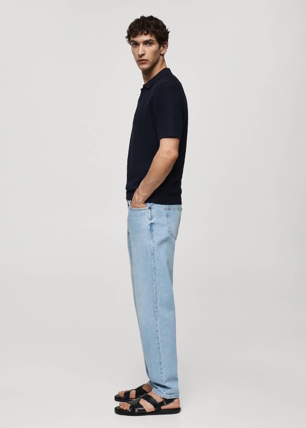 Mango Strickpoloshirt in Flecht-Optik Nur noch ein Tag übrig