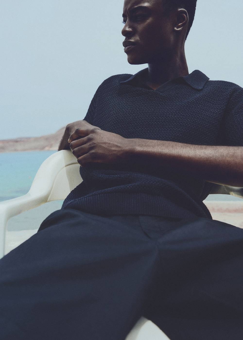 Mango Strickpoloshirt in Flecht-Optik Nur noch ein Tag übrig