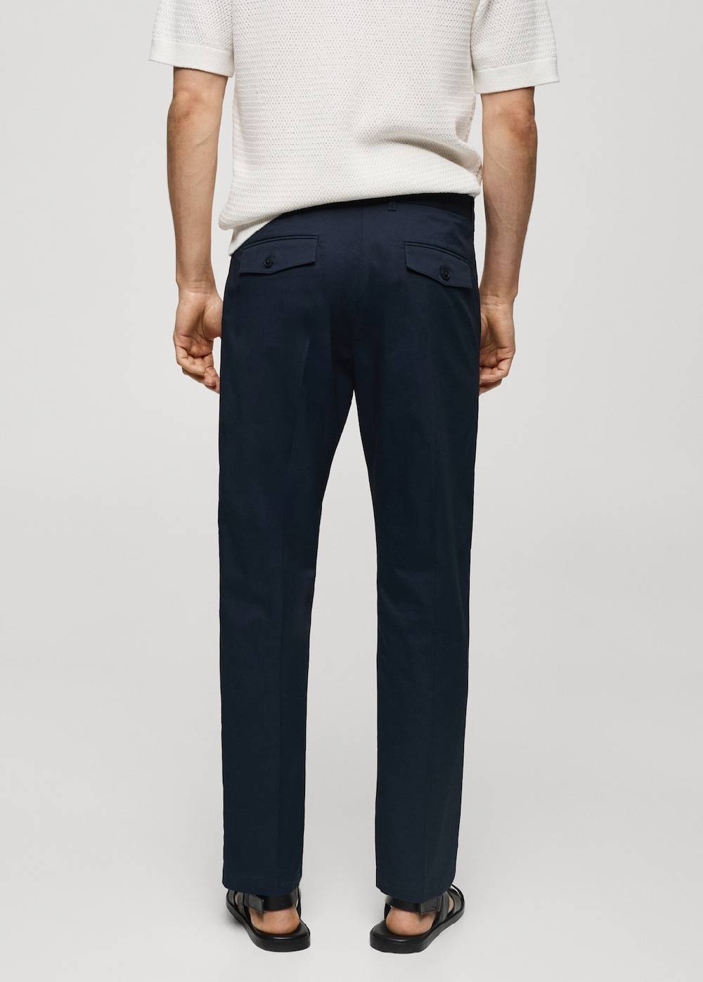 Mango Regular Fit-Baumwollhose mit Struktur Black Friday Preise