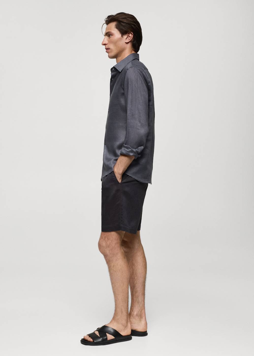 Mango Leinen-Bermudashorts aus Tencel mit Kordelzug zollfrei