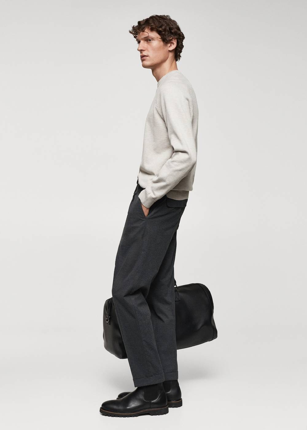 Mango Slim Fit-Baumwollhose Outlet
