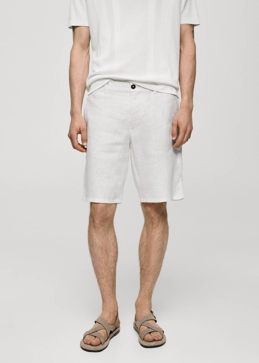 Mango Slim-Fit-Bermudashorts aus 100 % Leinen Angebote