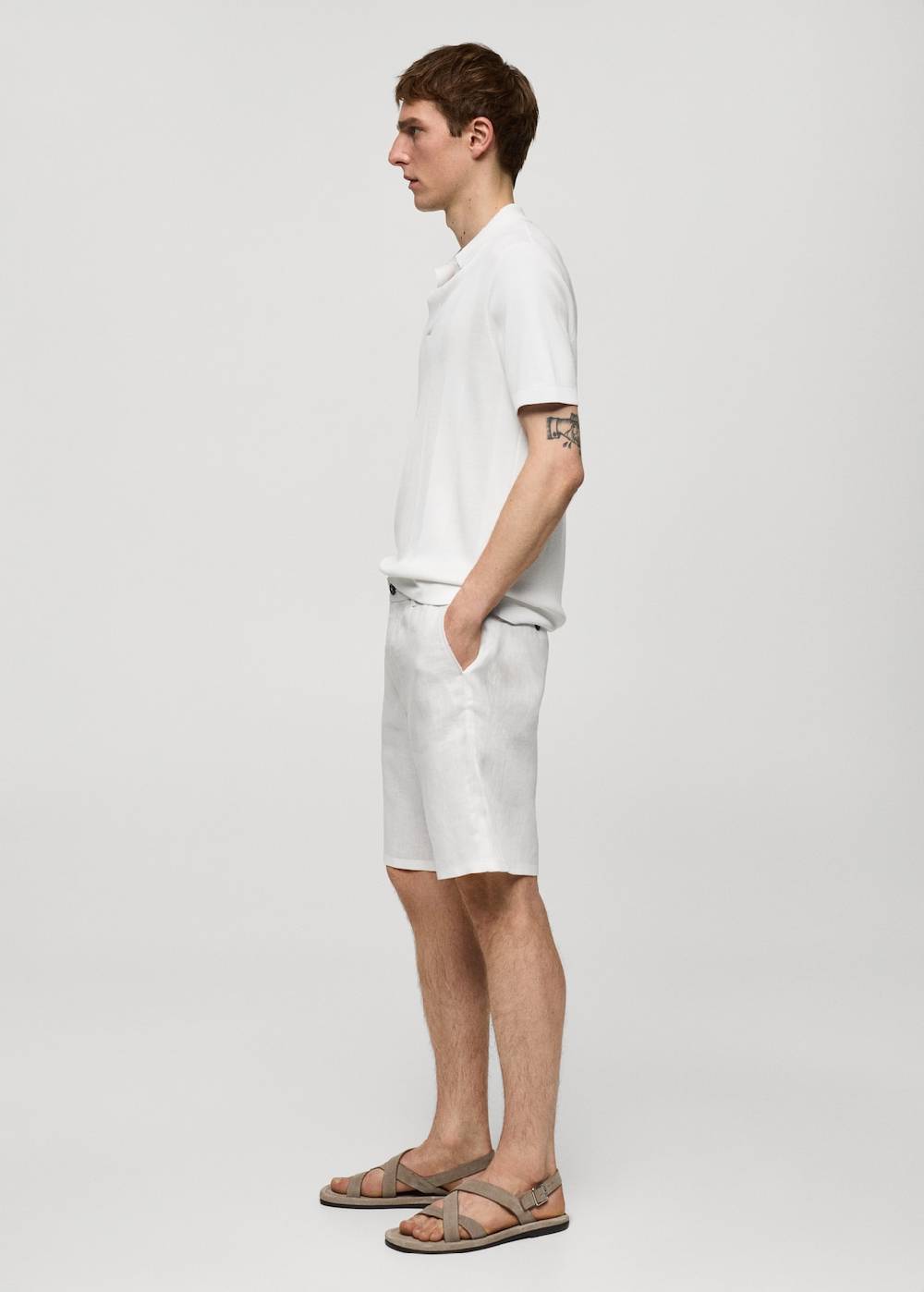 Mango Slim-Fit-Bermudashorts aus 100 % Leinen Angebote