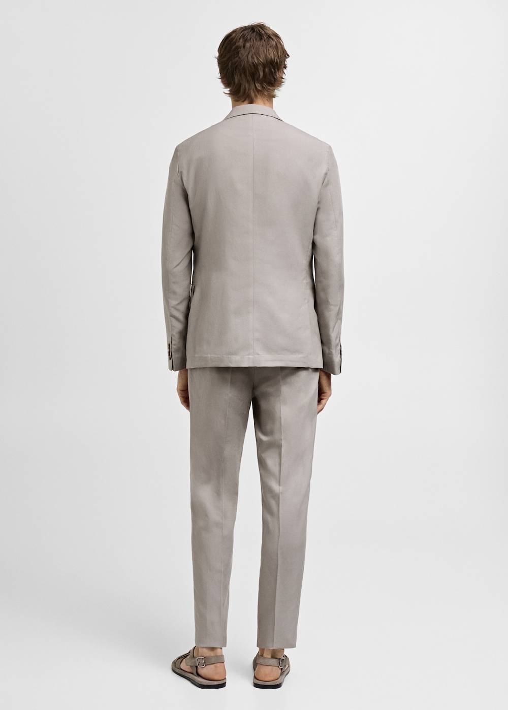 Mango Slim Fit-Anzughose aus Leinenmix Schlussverkauf