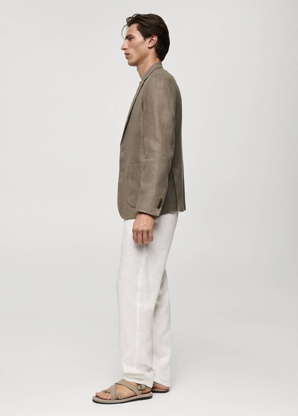 Mango Slim Fit-Blazer aus 100 % Leinen Meist gekauft