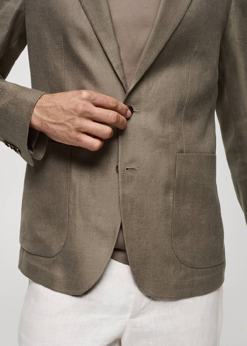 Mango Slim Fit-Blazer aus 100 % Leinen Meist gekauft