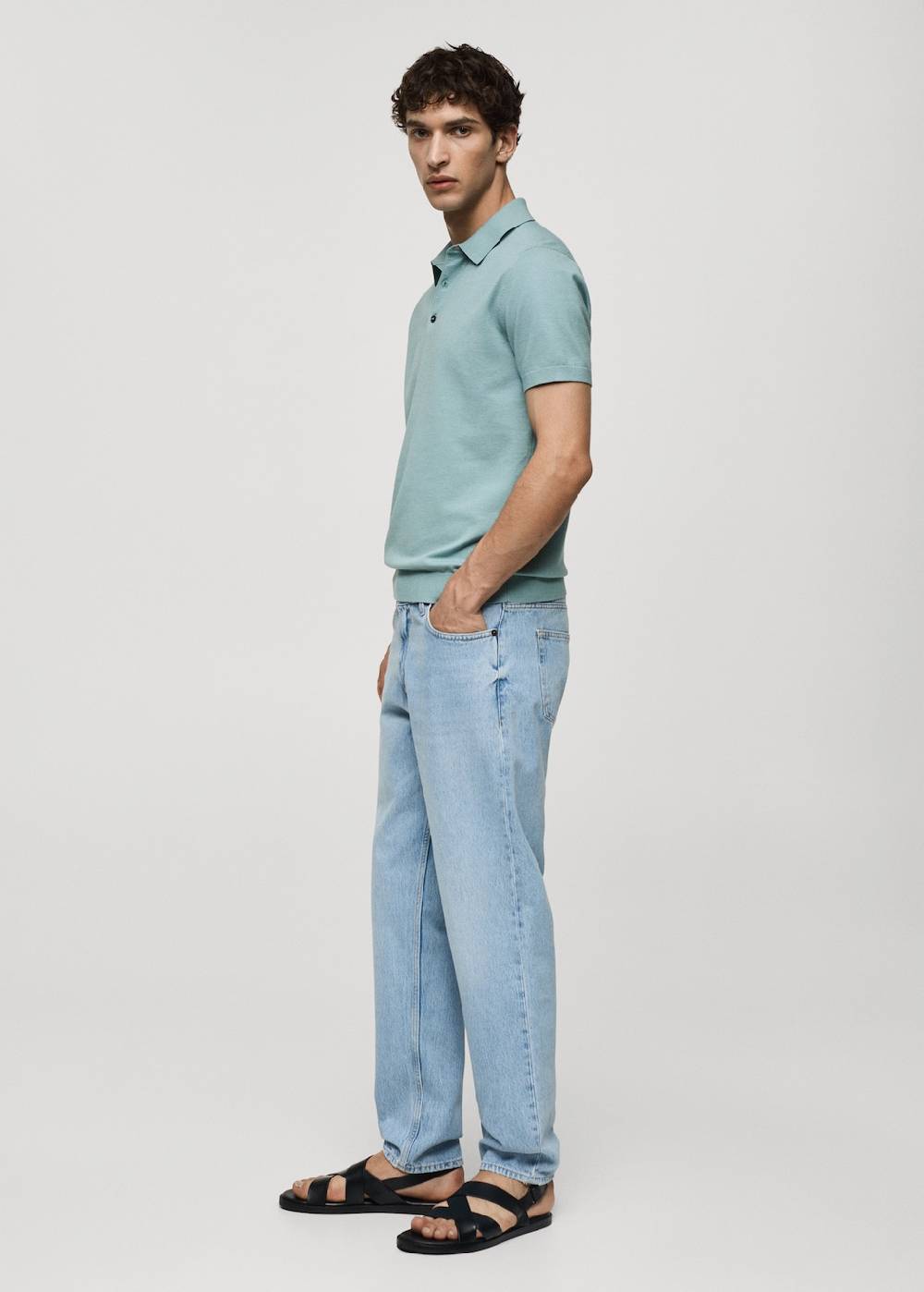 Mango Feinstrick-Poloshirt Rabatt