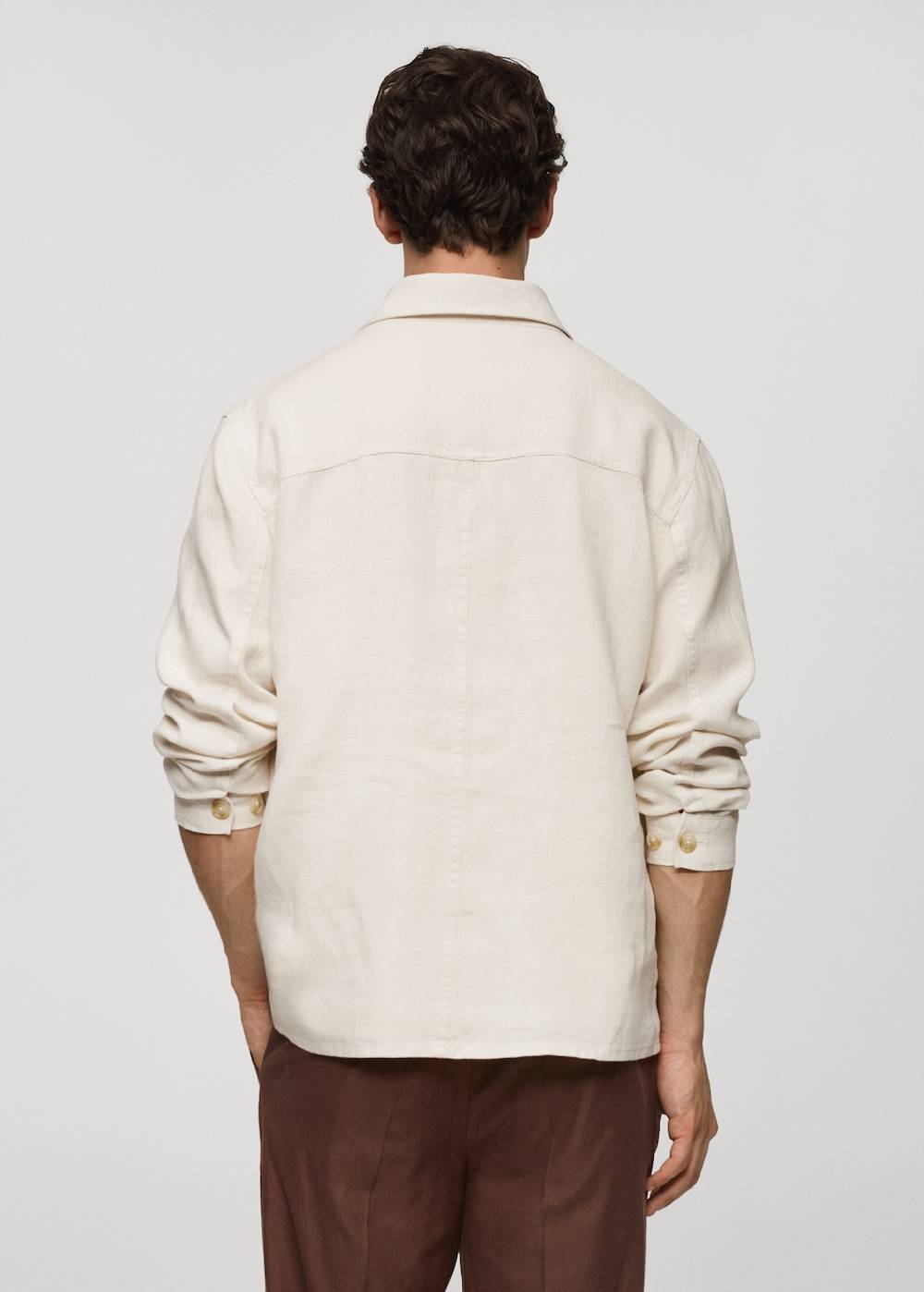 Mango Overshirt mit Taschen aus 100 % Leinen Online Shopping