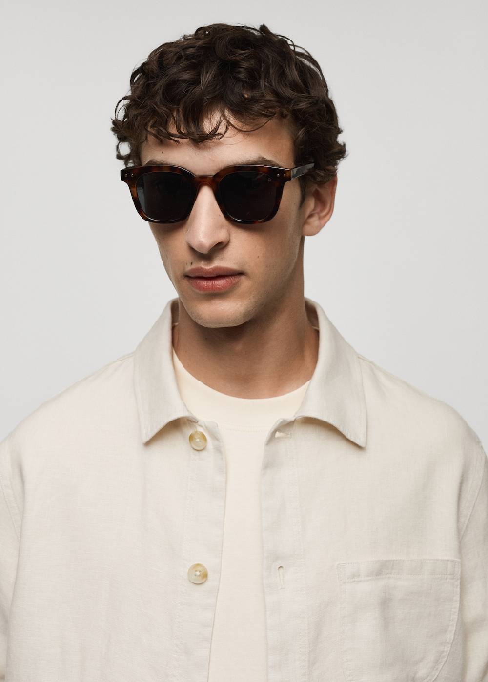 Mango Overshirt mit Taschen aus 100 % Leinen Online Shopping