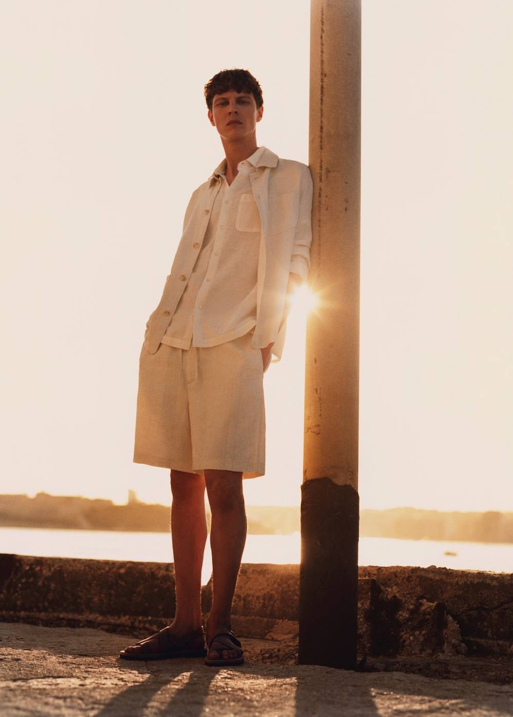 Mango Overshirt mit Taschen aus 100 % Leinen Online Shopping