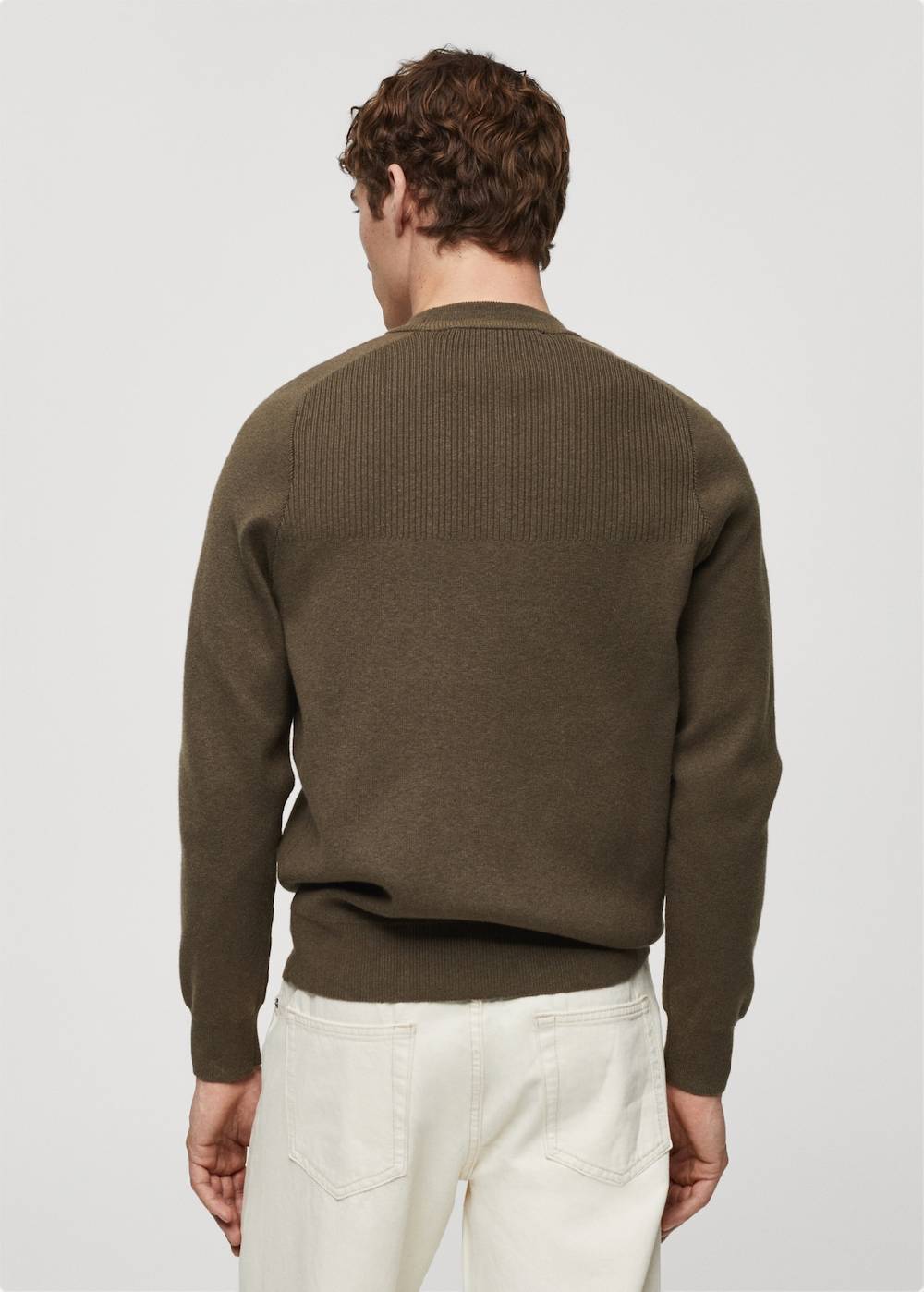 Mango Stretchpullover mit Rippdetail Black Friday