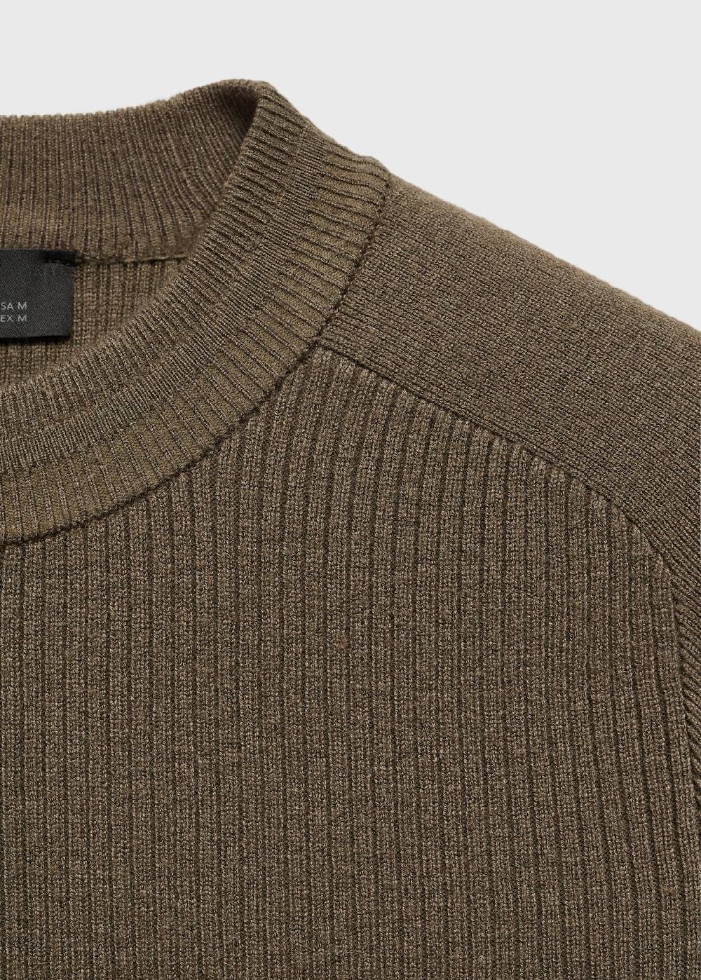 Mango Stretchpullover mit Rippdetail Black Friday