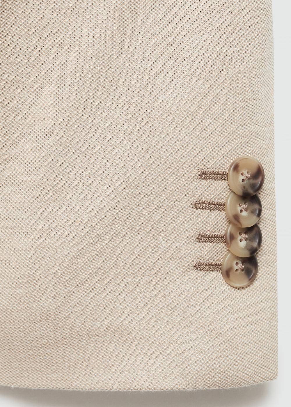 Mango Strukturierter Slim Fit-Baumwollblazer Vatertagsangebot