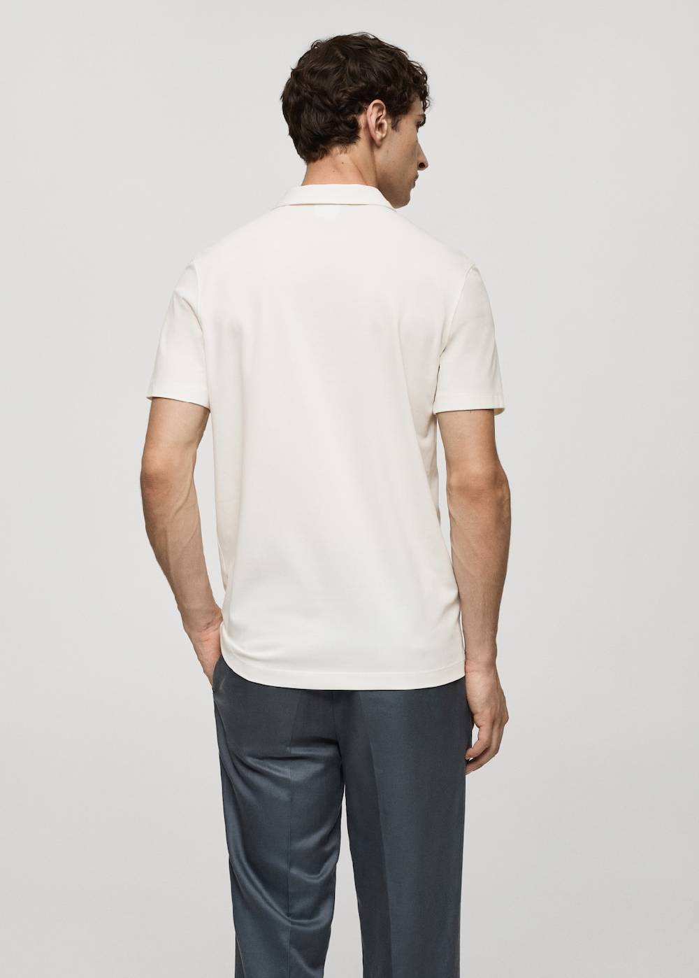 Mango Strukturiertes Slim-Fit-Poloshirt aus Baumwoll-Piqué Lagerräumung