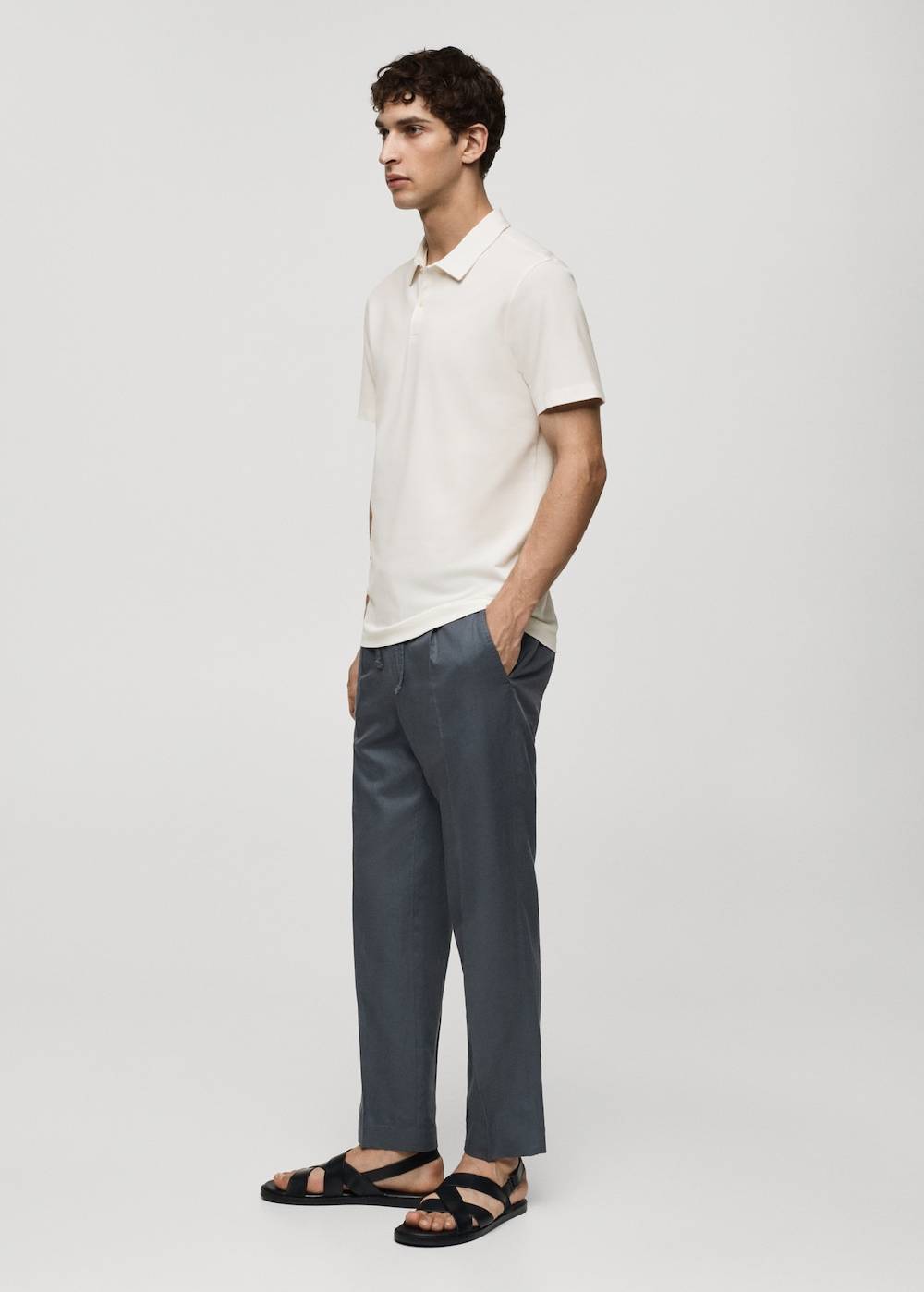 Mango Strukturiertes Slim-Fit-Poloshirt aus Baumwoll-Piqué Lagerräumung