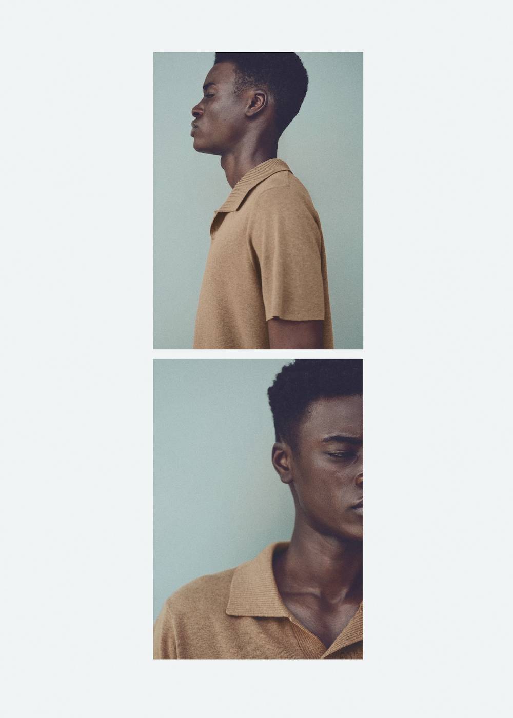 Mango Texturiertes Strick-Poloshirt aus Baumwolle Zeitlich begrenztes Angebot