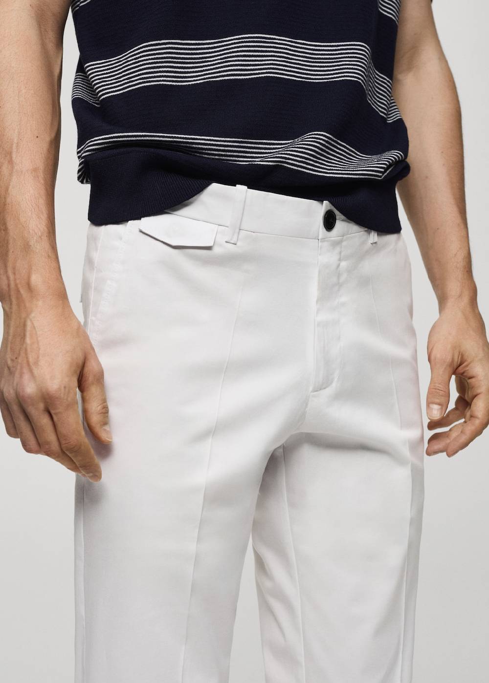 Mango Regular Fit-Baumwollhose mit Struktur Riesige Ersparnisse