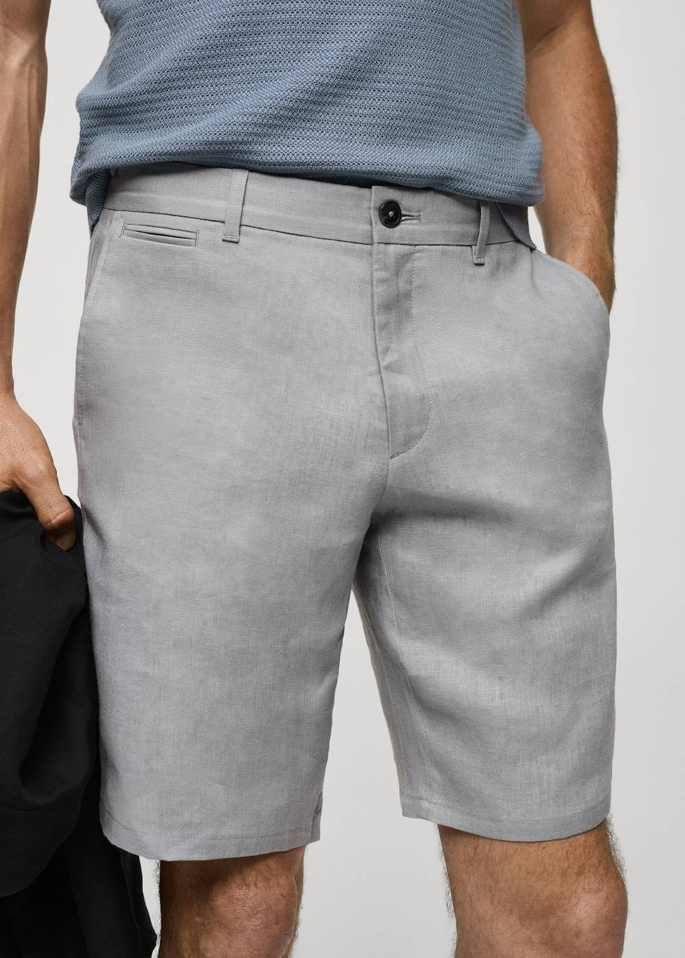 Mango Slim-Fit-Bermudashorts aus 100 % Leinen VIP-Rabatte