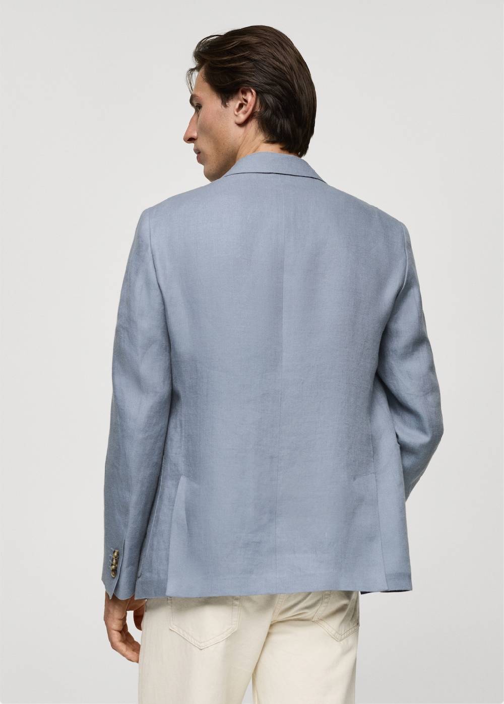 Mango Slim Fit-Blazer aus 100 % Leinen Tiefpreis