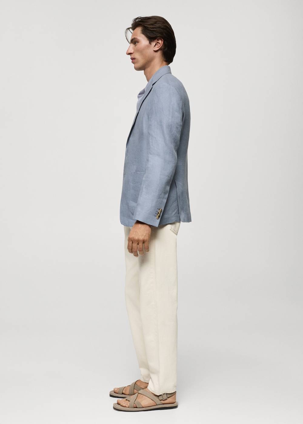 Mango Slim Fit-Blazer aus 100 % Leinen Tiefpreis