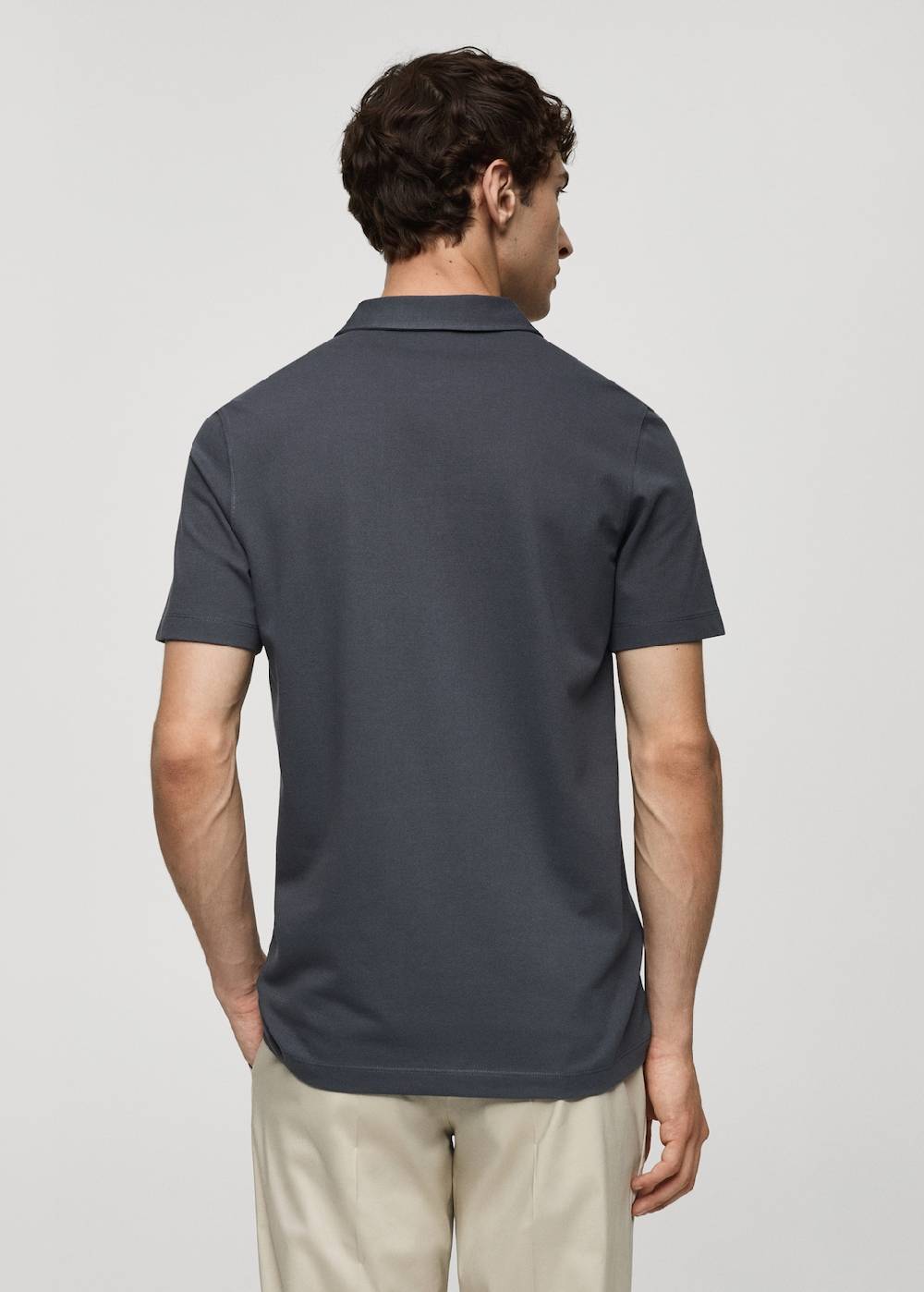 Mango Strukturiertes Slim-Fit-Poloshirt aus Baumwoll-Piqué Kostenlose Rückgabe