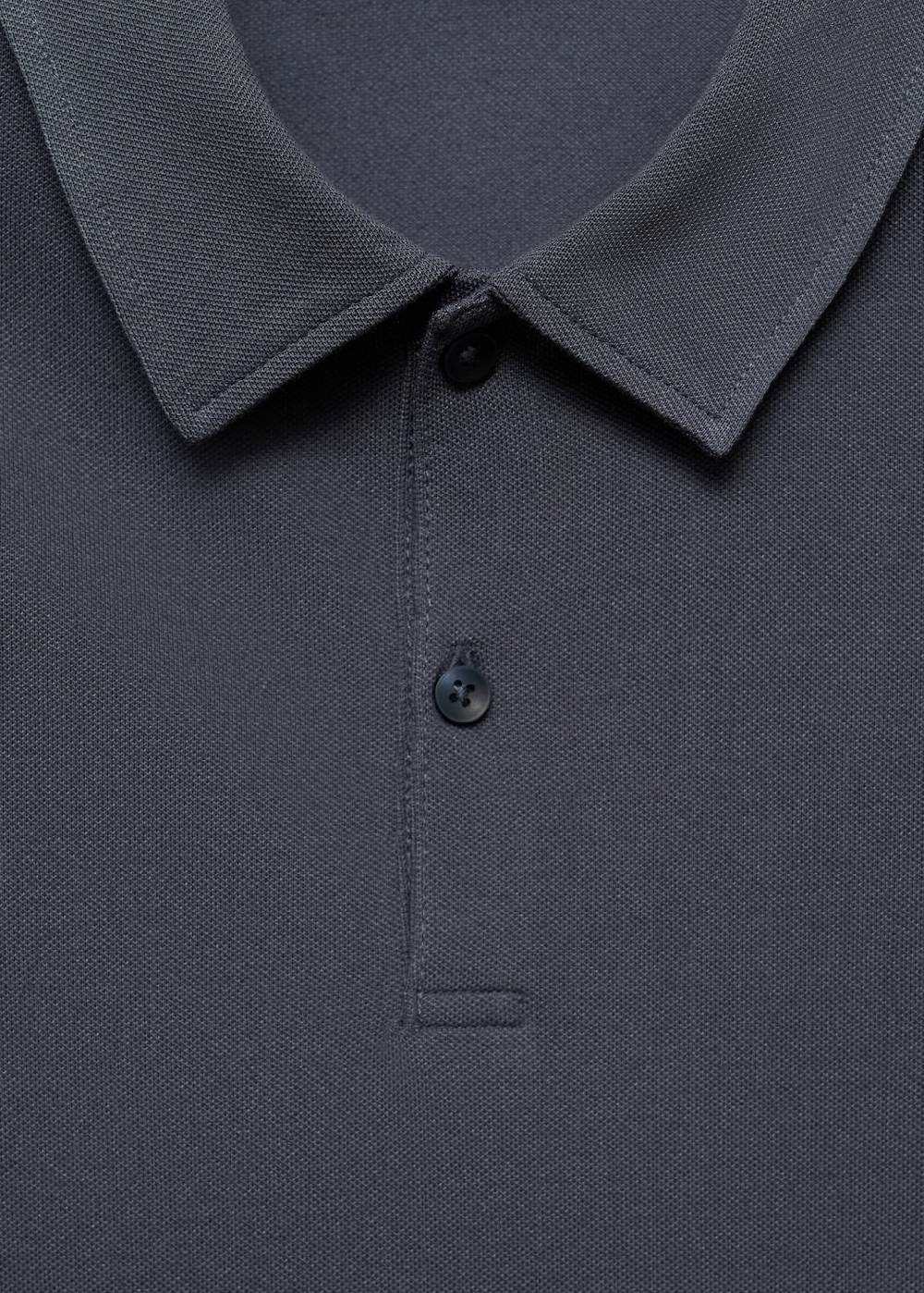 Mango Strukturiertes Slim-Fit-Poloshirt aus Baumwoll-Piqué Kostenlose Rückgabe