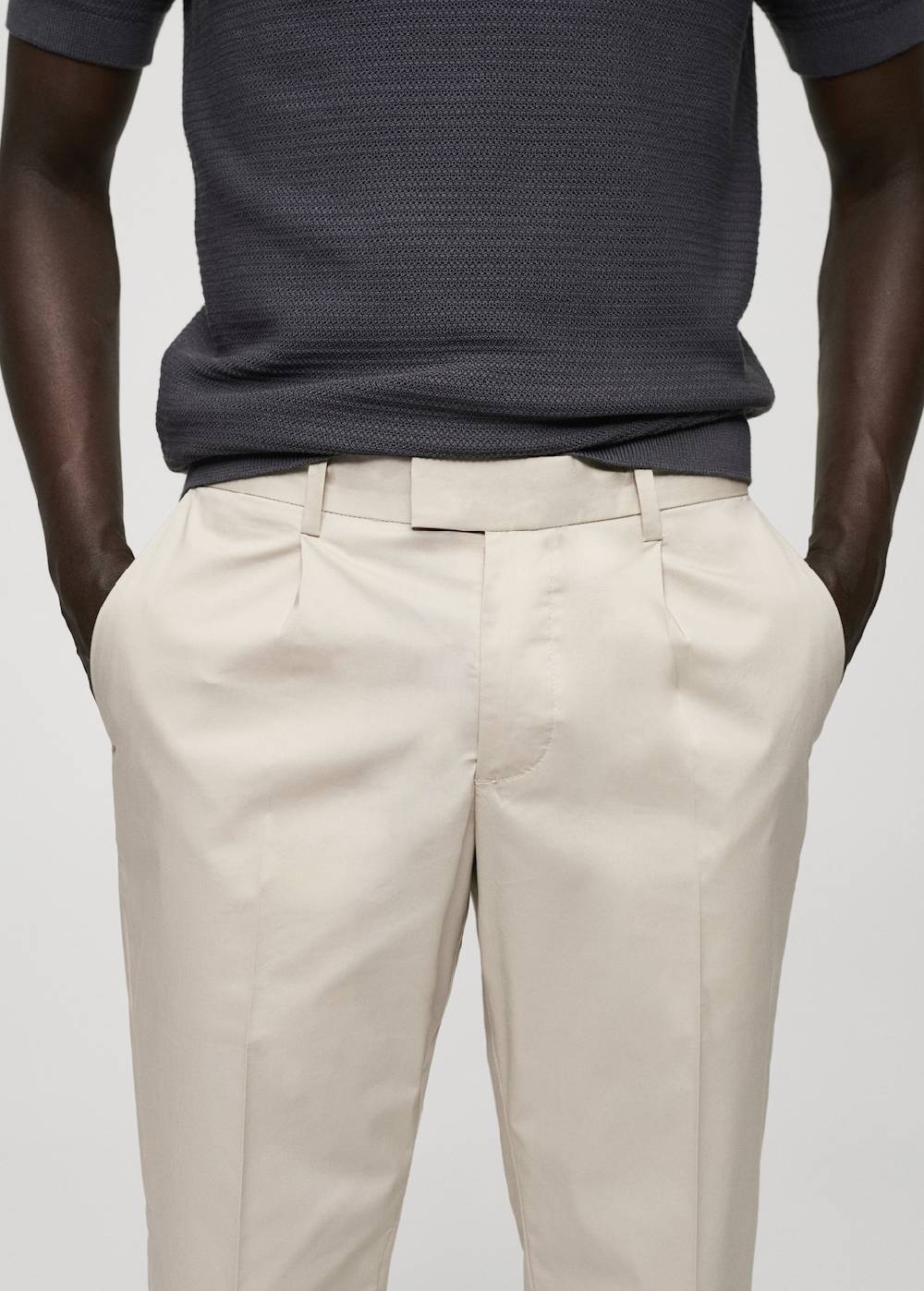 Mango Slim Fit-Bundfaltenhose aus Baumwolle Letzte 3 Tage