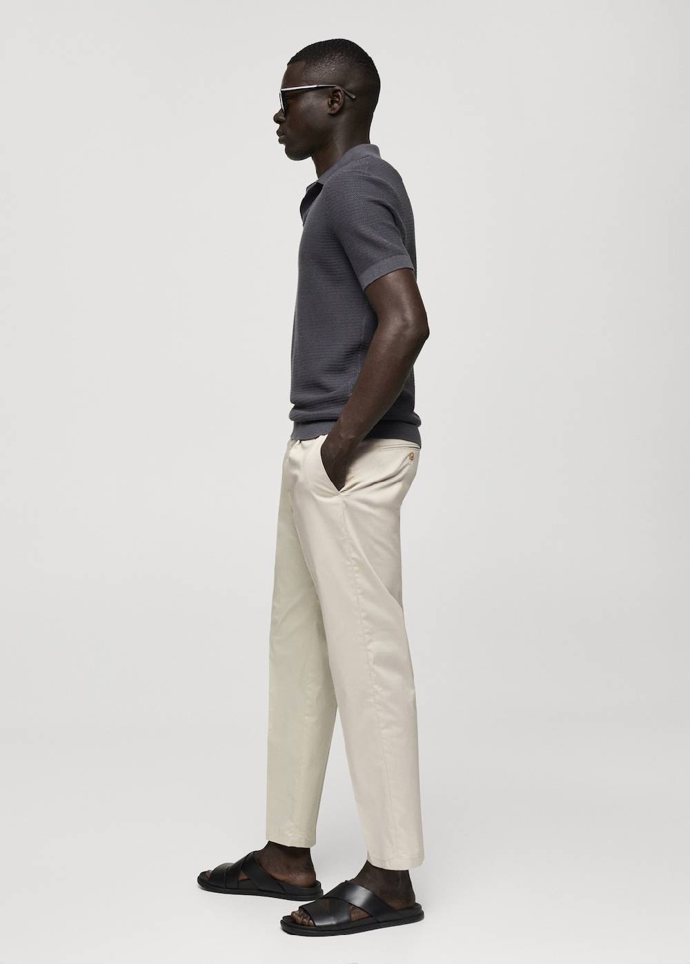 Mango Slim Fit-Bundfaltenhose aus Baumwolle Letzte 3 Tage
