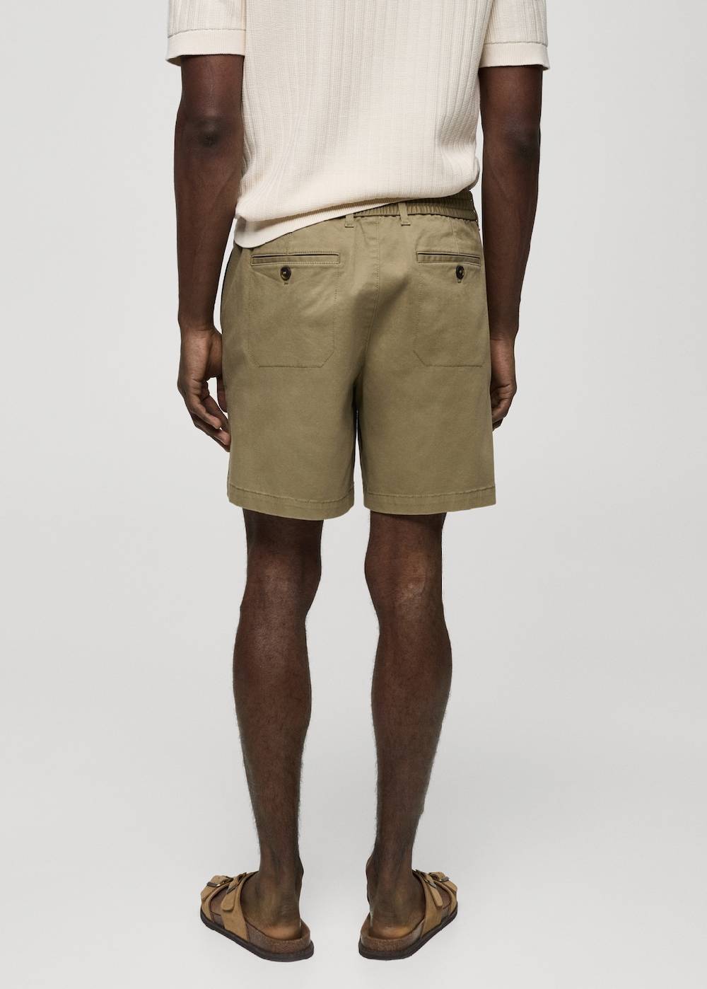 Mango Baumwoll-Bermudashorts mit Kordelzug Neueste Stile