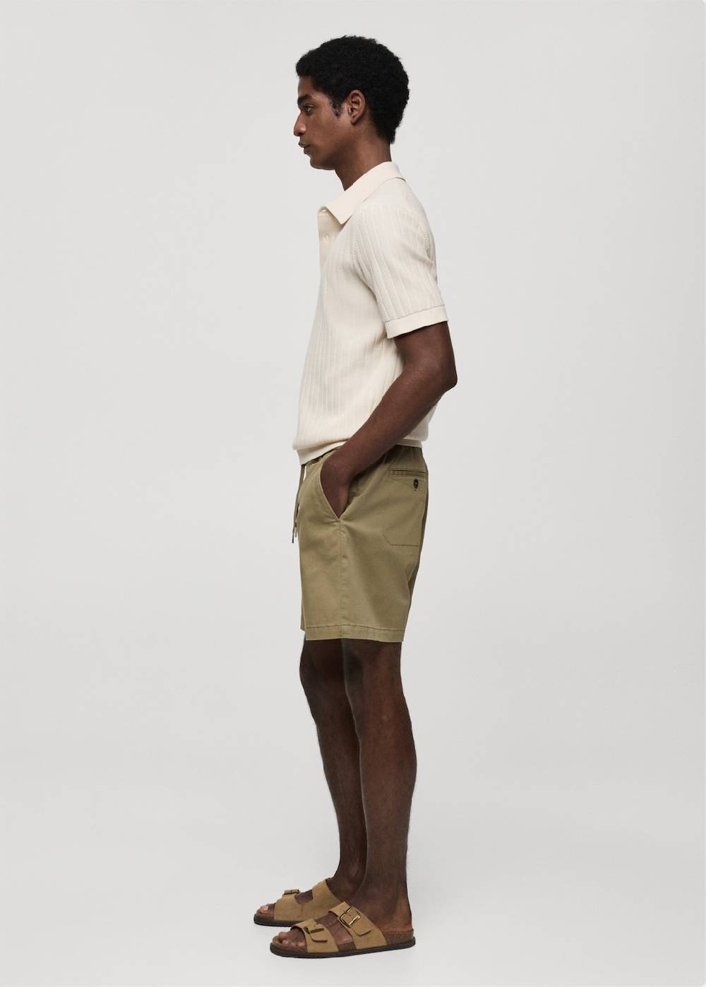 Mango Baumwoll-Bermudashorts mit Kordelzug Neueste Stile
