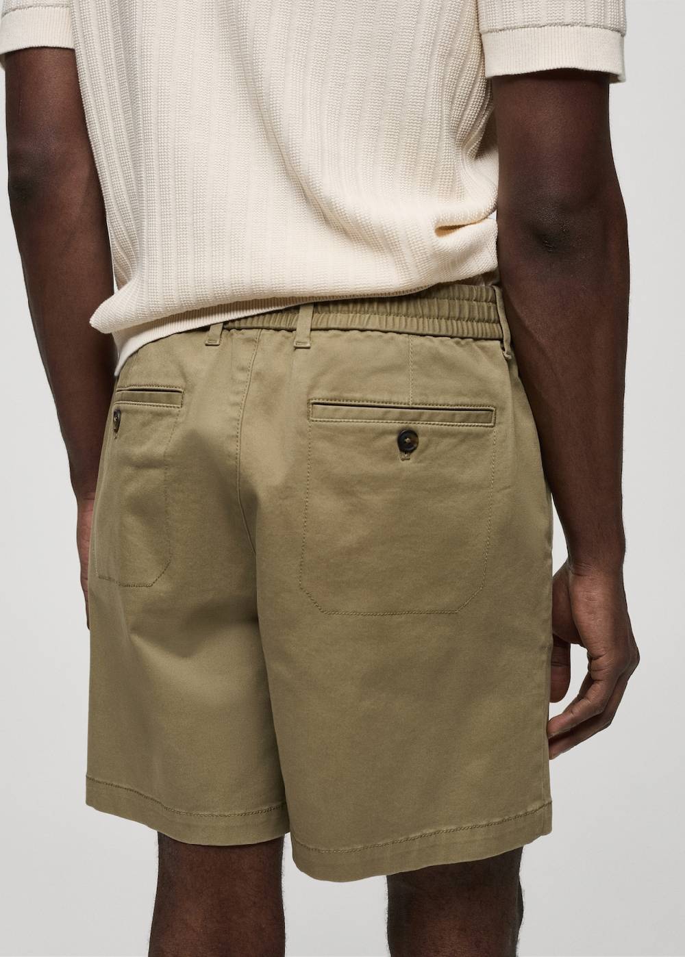 Mango Baumwoll-Bermudashorts mit Kordelzug Neueste Stile