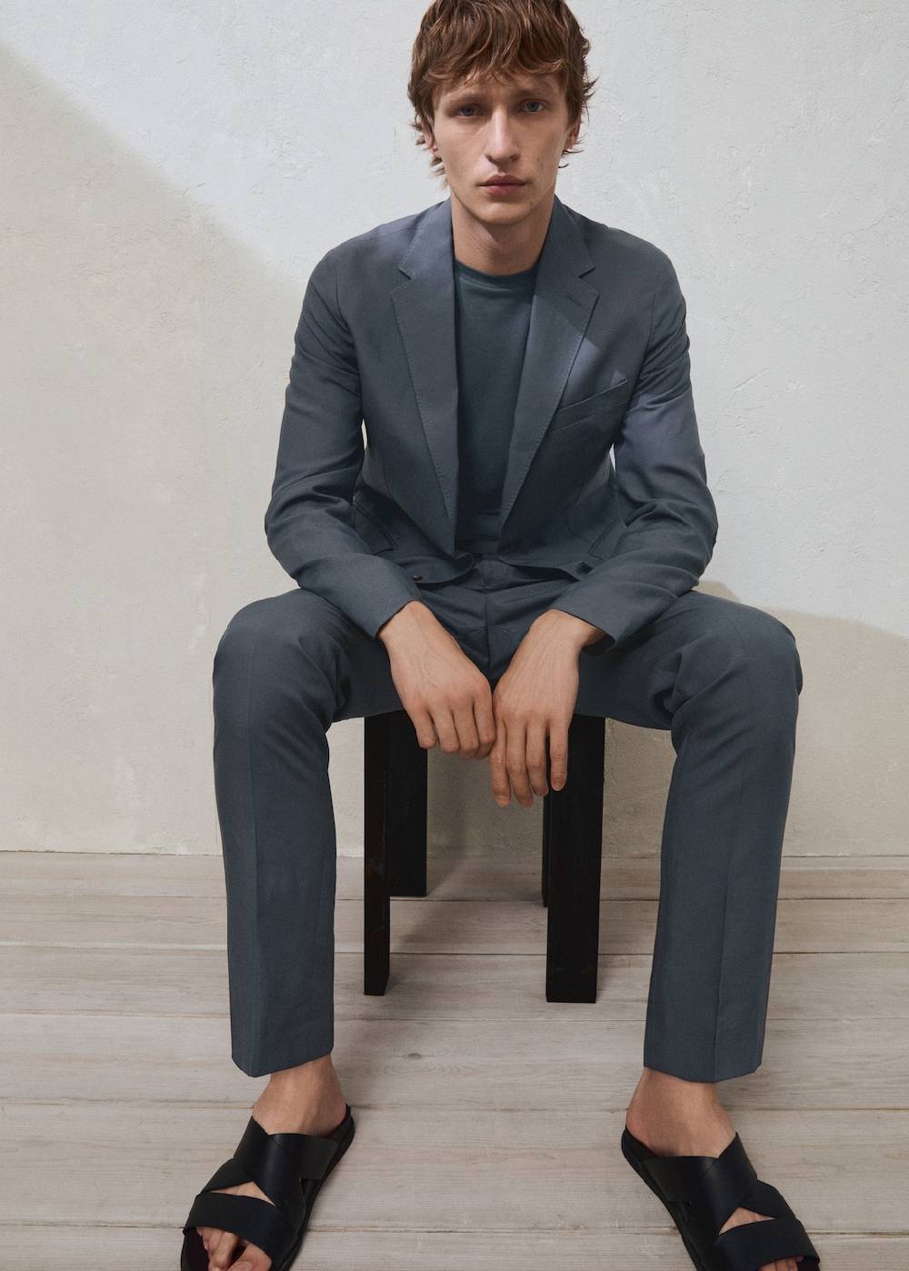 Mango Slim Fit-Anzughose aus Leinenmix Sonderangebot der Fabrik