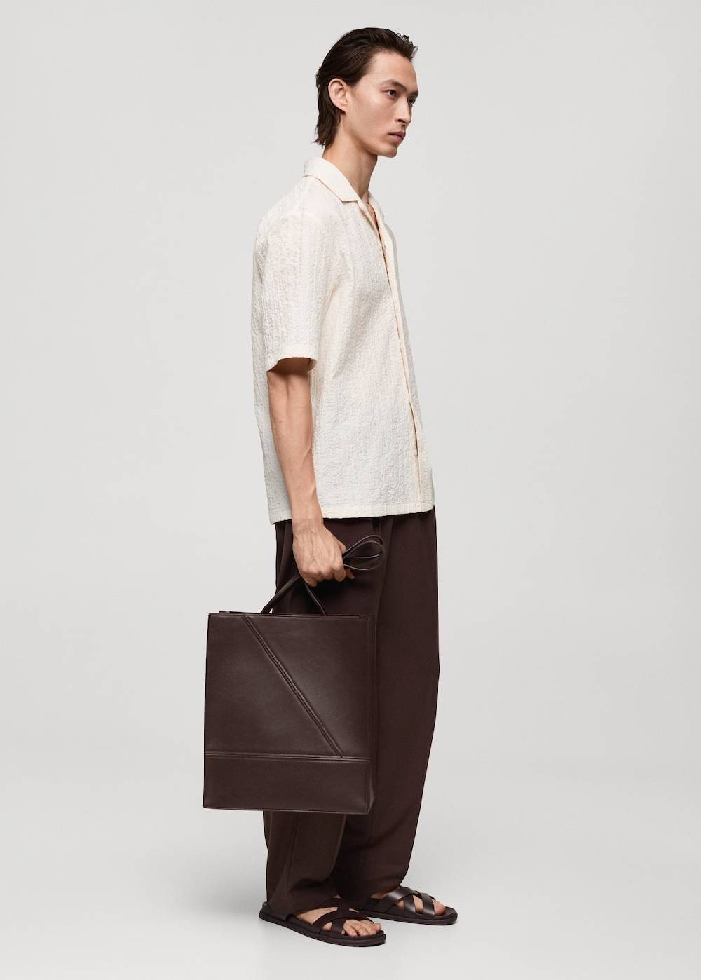 Mango Tote-Bag mit Leder-Effekt 50% Rabatt mit kostenlosem Versand