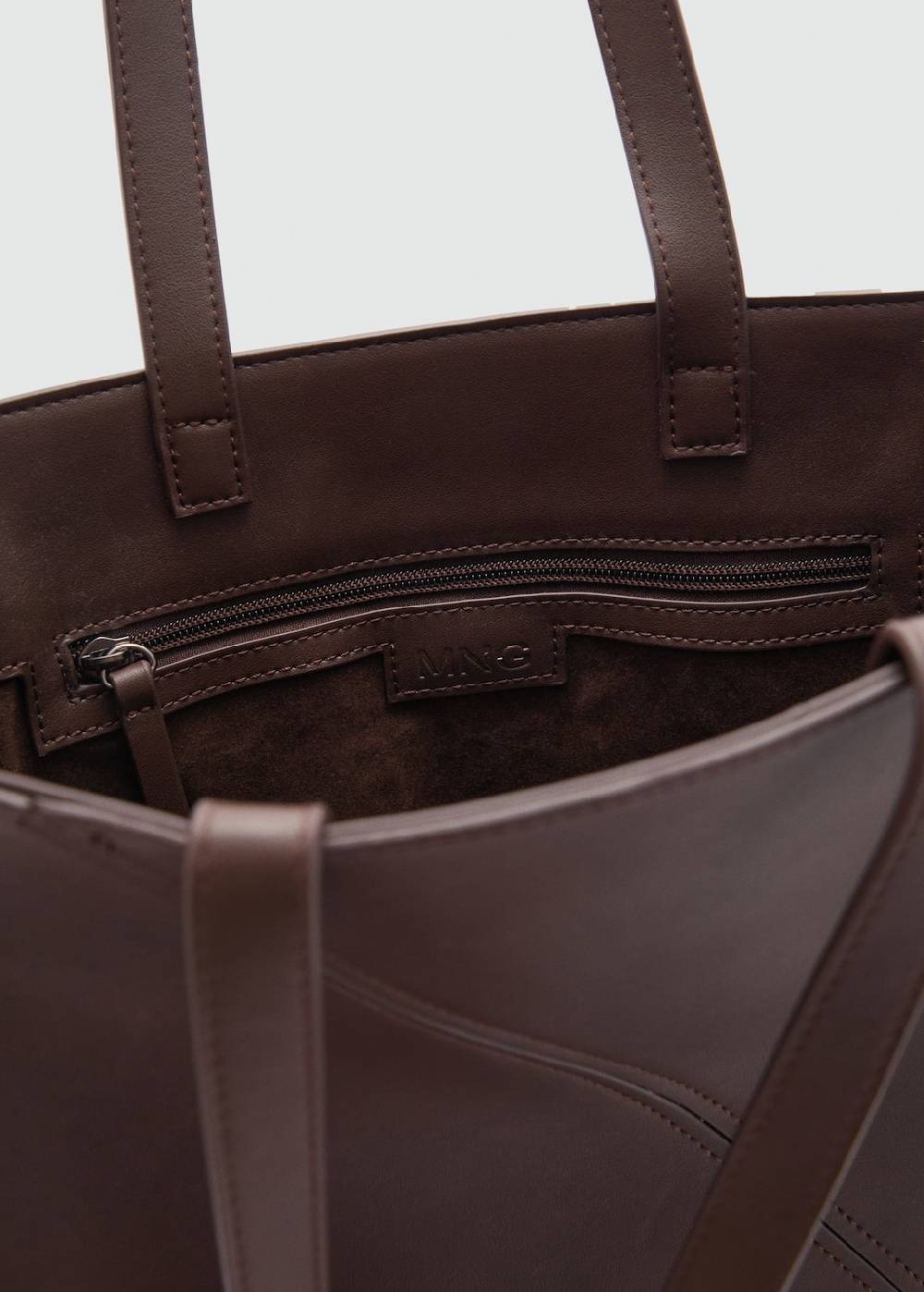 Mango Tote-Bag mit Leder-Effekt 50% Rabatt mit kostenlosem Versand