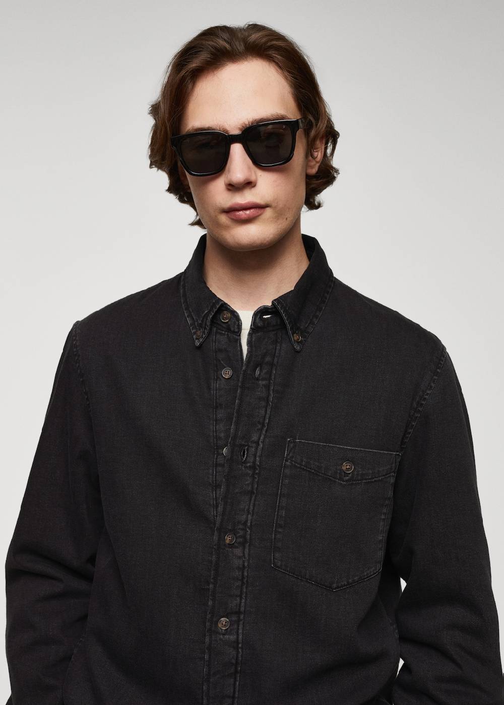 Mango Gestepptes Jeans-Overshirt Kostenloser Versand international