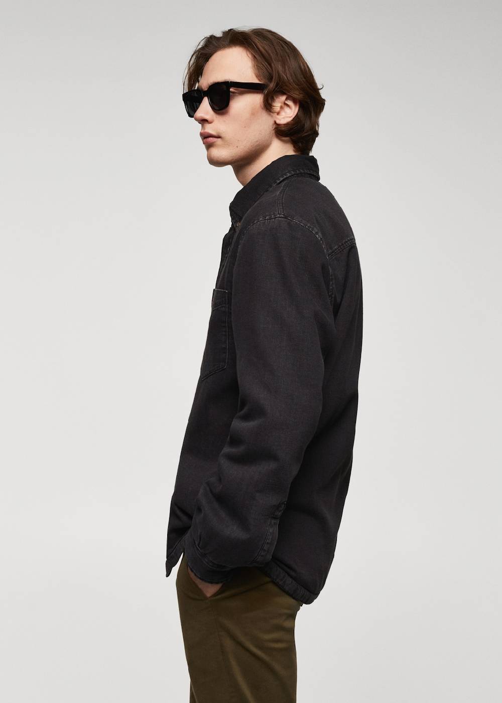 Mango Gestepptes Jeans-Overshirt Kostenloser Versand international