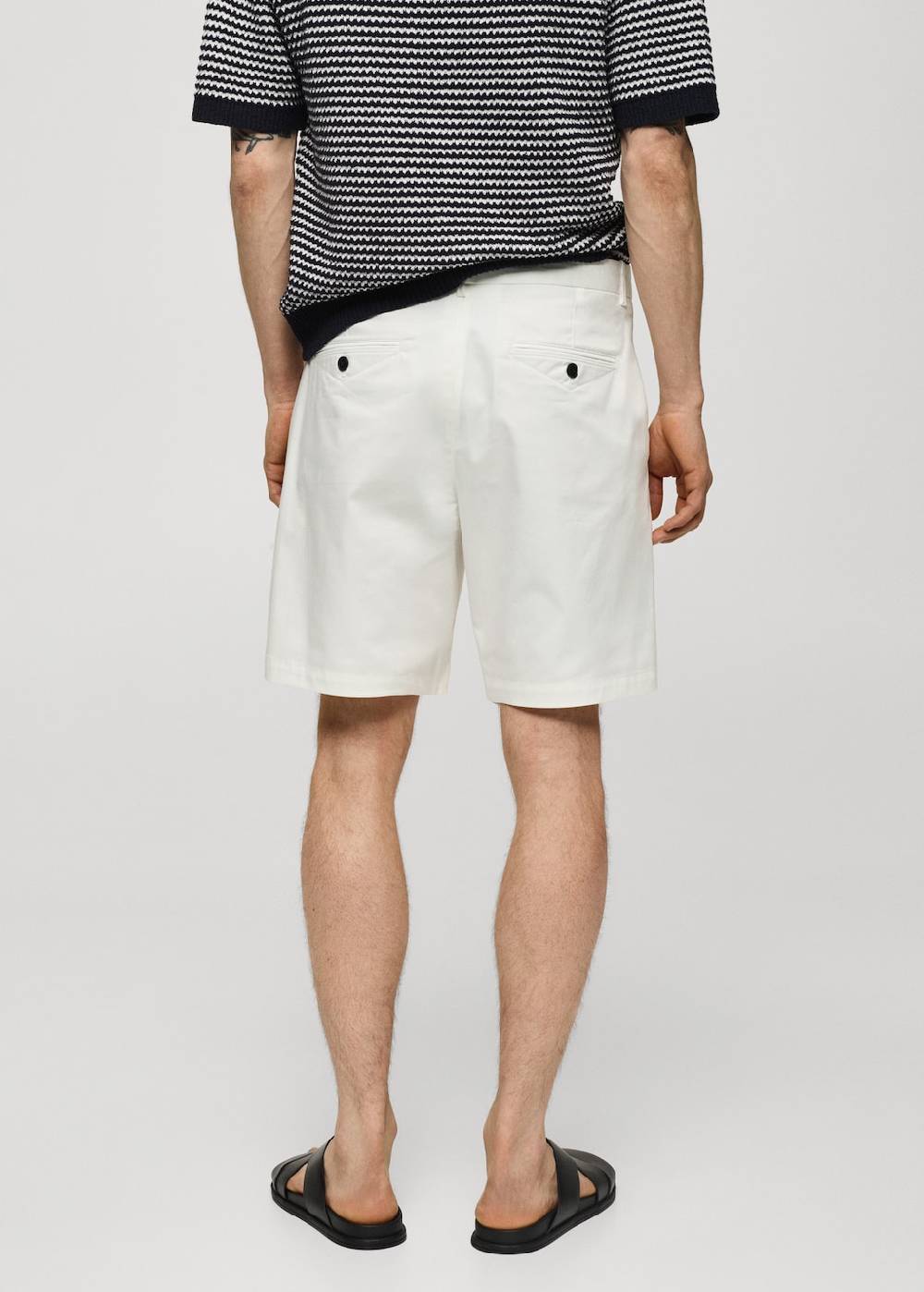Mango Slim Fit-Bermudashorts aus Baumwolle Im Verkauf