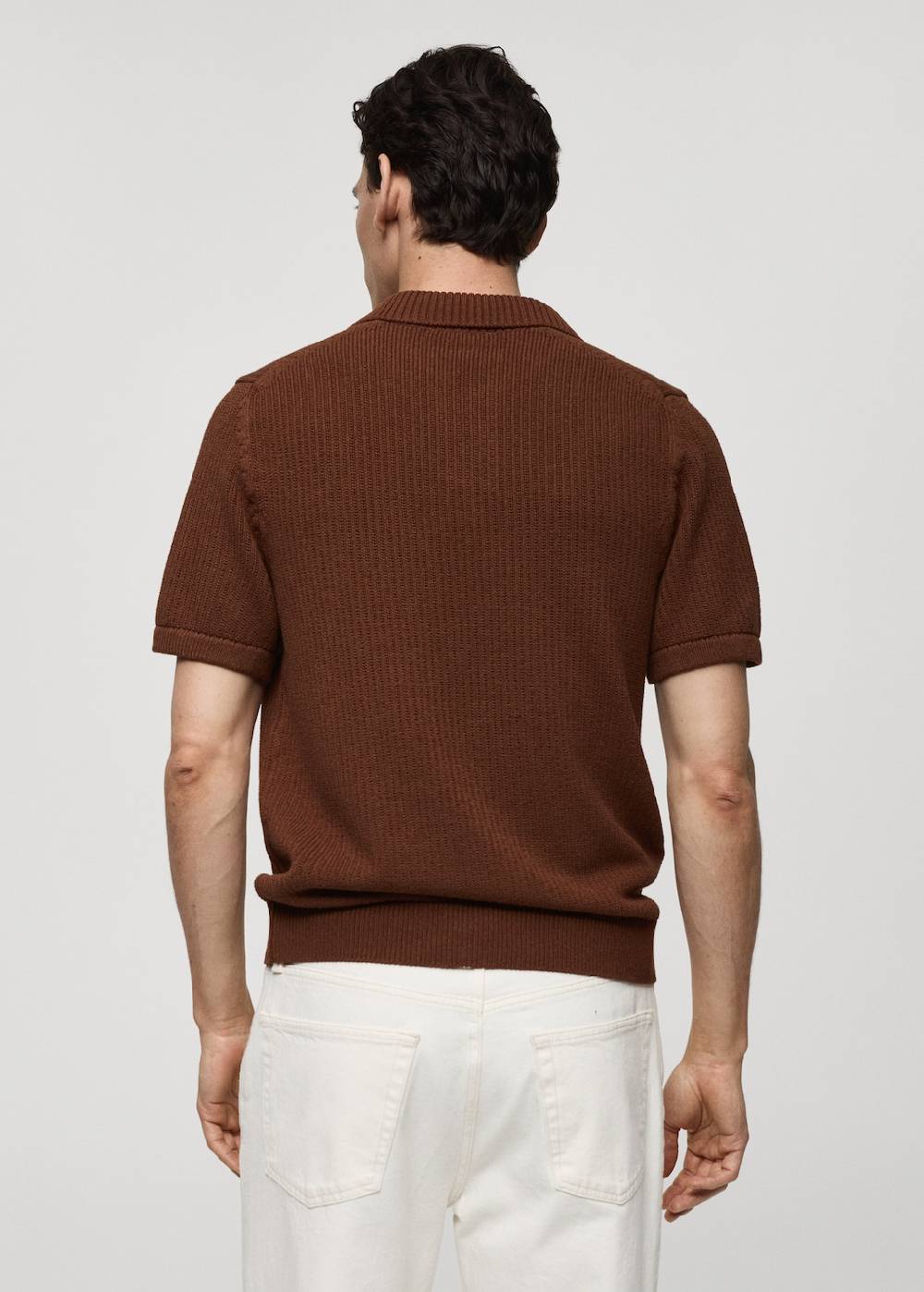 Mango Rippstrick-Poloshirt Rabatte dieses Monats