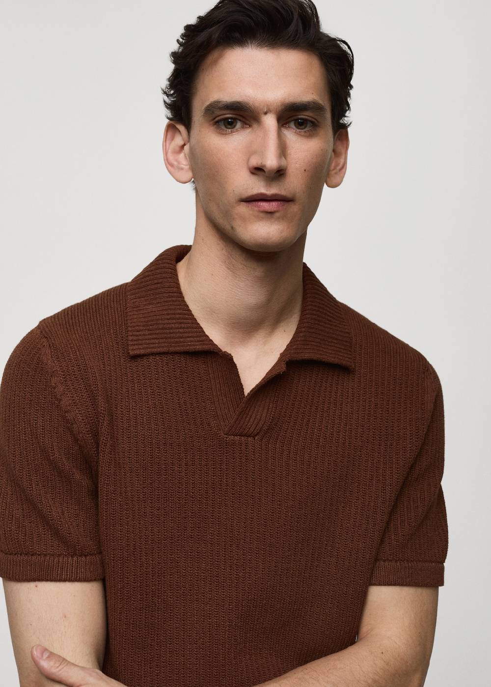 Mango Rippstrick-Poloshirt Rabatte dieses Monats