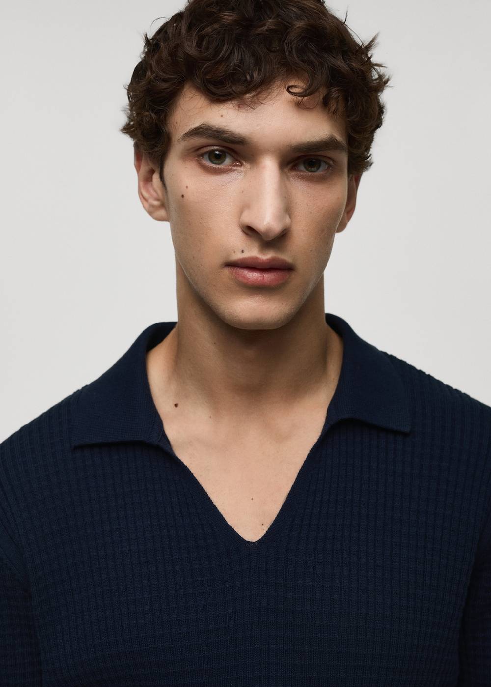 Mango Rippstrick-Poloshirt Online