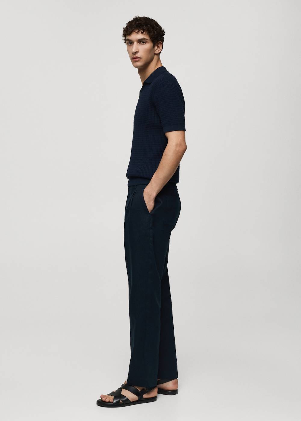 Mango Rippstrick-Poloshirt Online