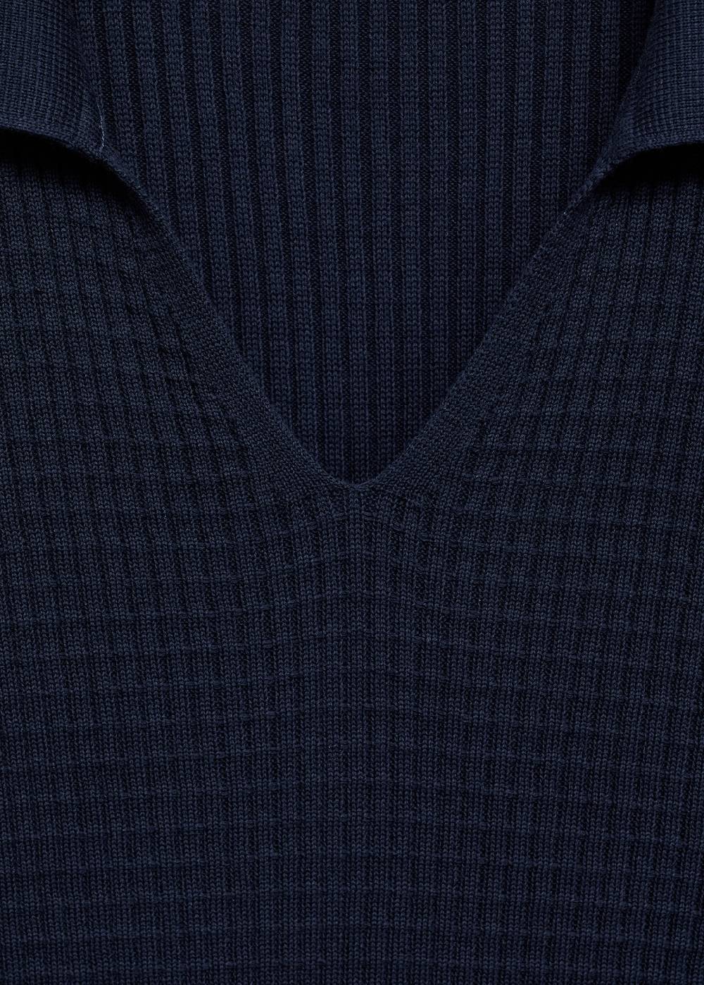 Mango Rippstrick-Poloshirt Online