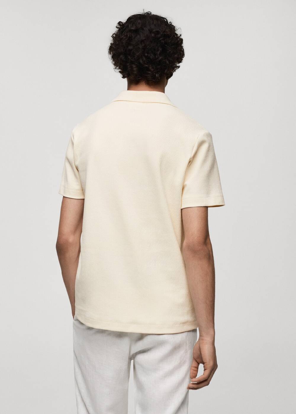 Mango Strukturiertes Regular-Fit-Poloshirt aus Baumwolle Verkauf