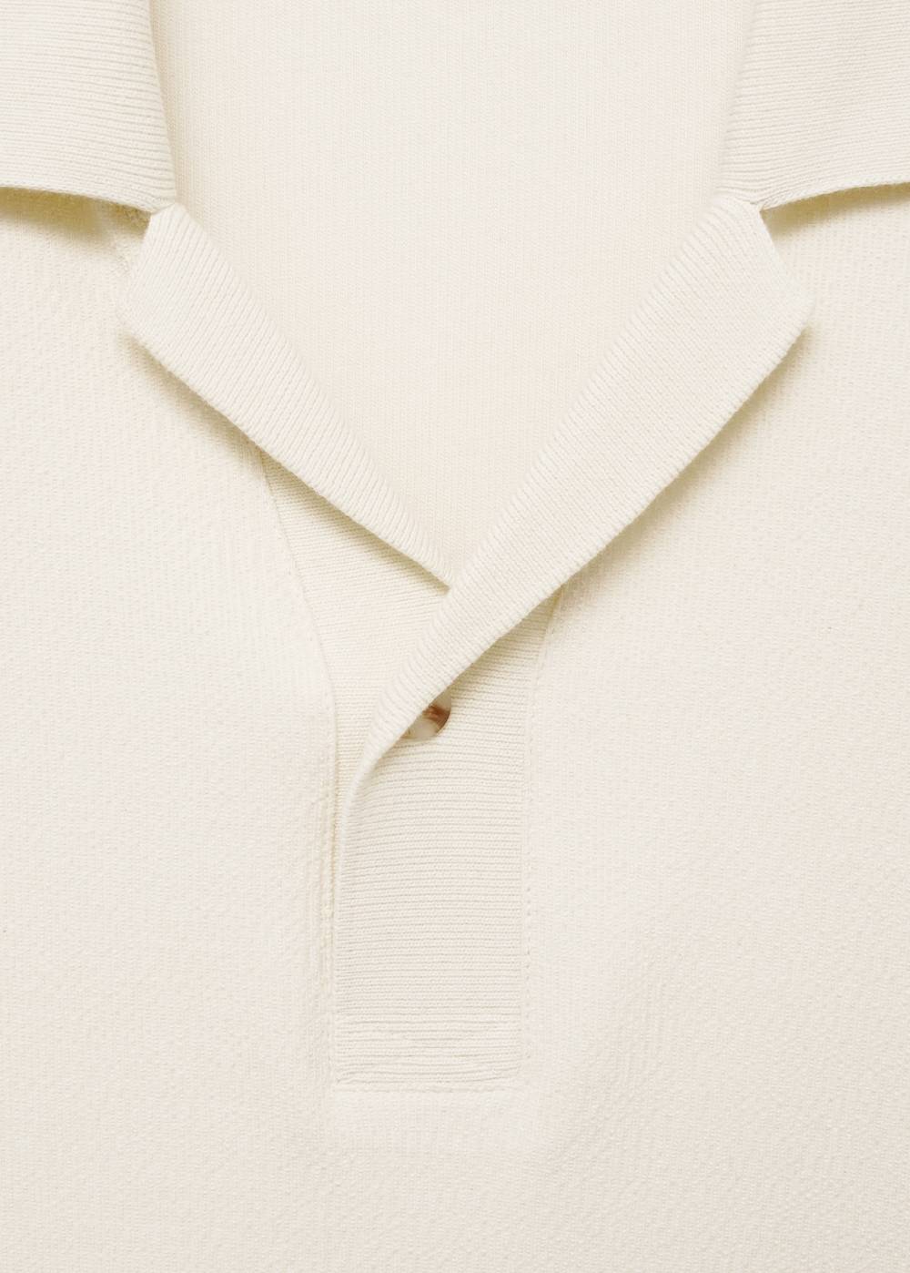 Mango Strukturiertes Regular-Fit-Poloshirt aus Baumwolle Verkauf