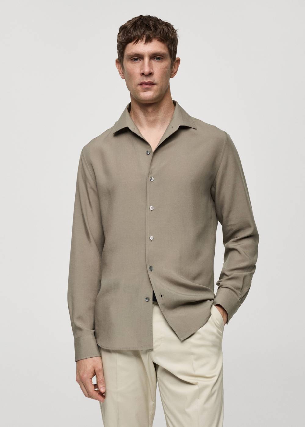 Mango Regular Fit-Hemd aus Lyocell Angebote