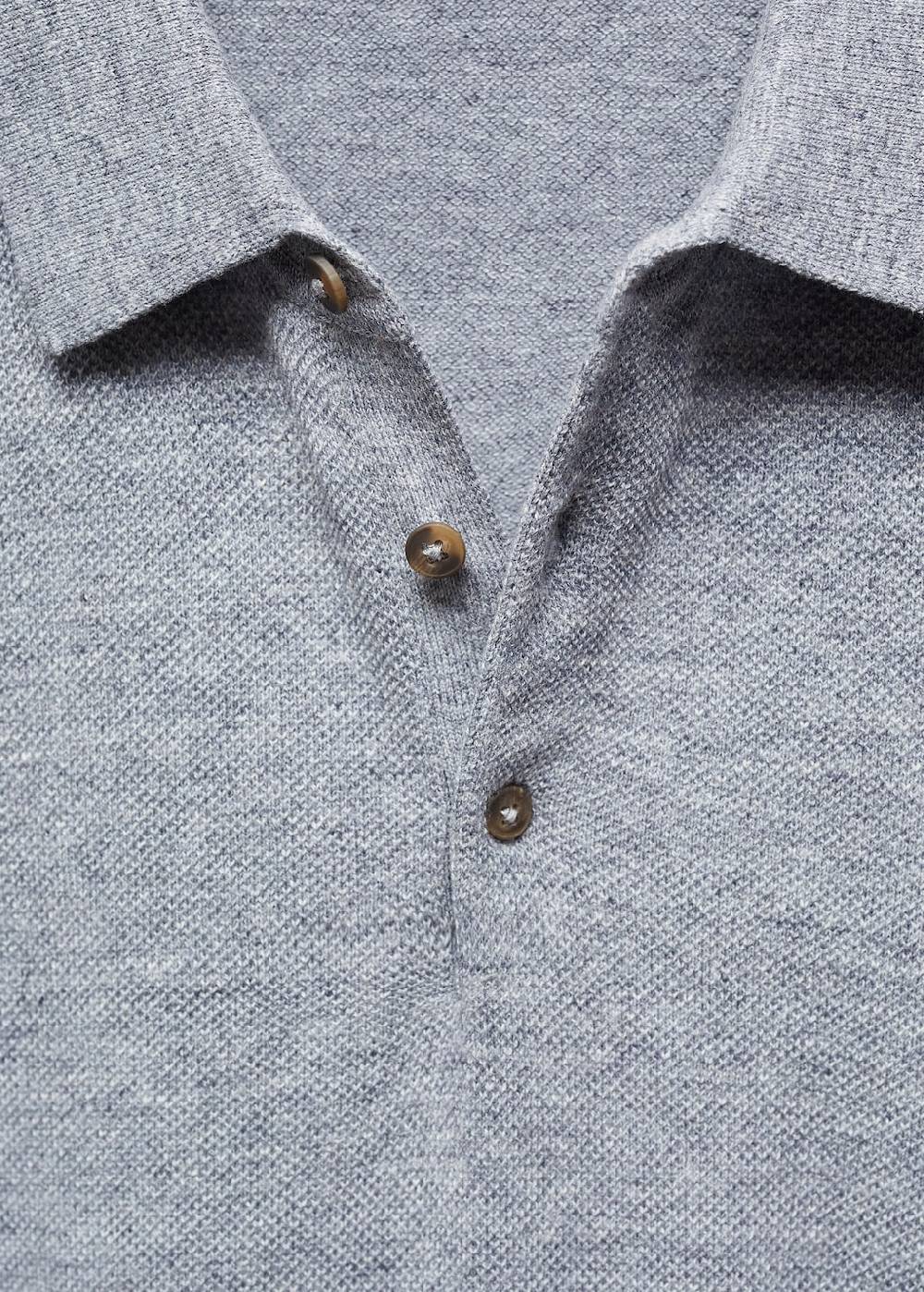 Mango Kurzärmliges Strick-Poloshirt im Angebot