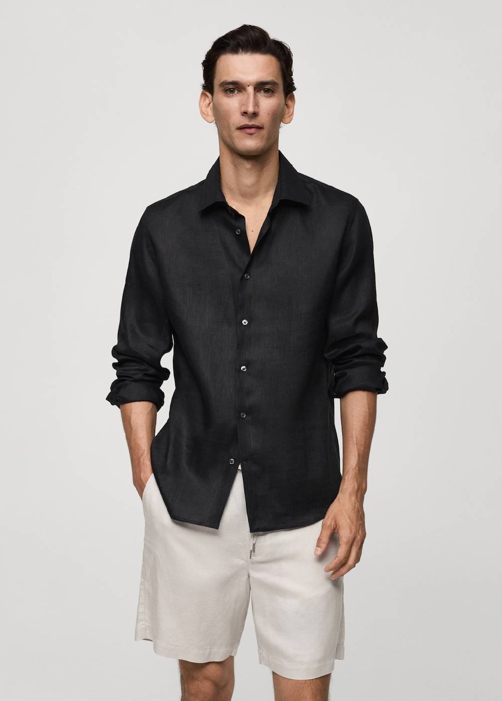 Mango Regular Fit-Hemd aus 100 % Leinen Günstiger Verkauf